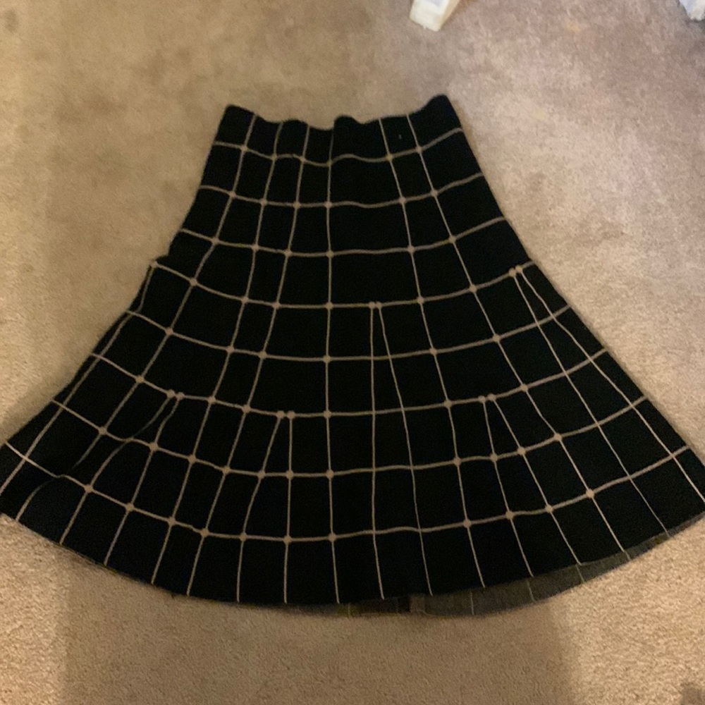 Black and Brown Skater Skirt